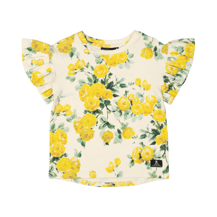 Rock Your Baby - Size 2 -3 - Yellow Roses T-Shirt