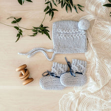Load image into Gallery viewer, Snuggle Hunny - Wool Baby Bonnet &amp; Booties Set

