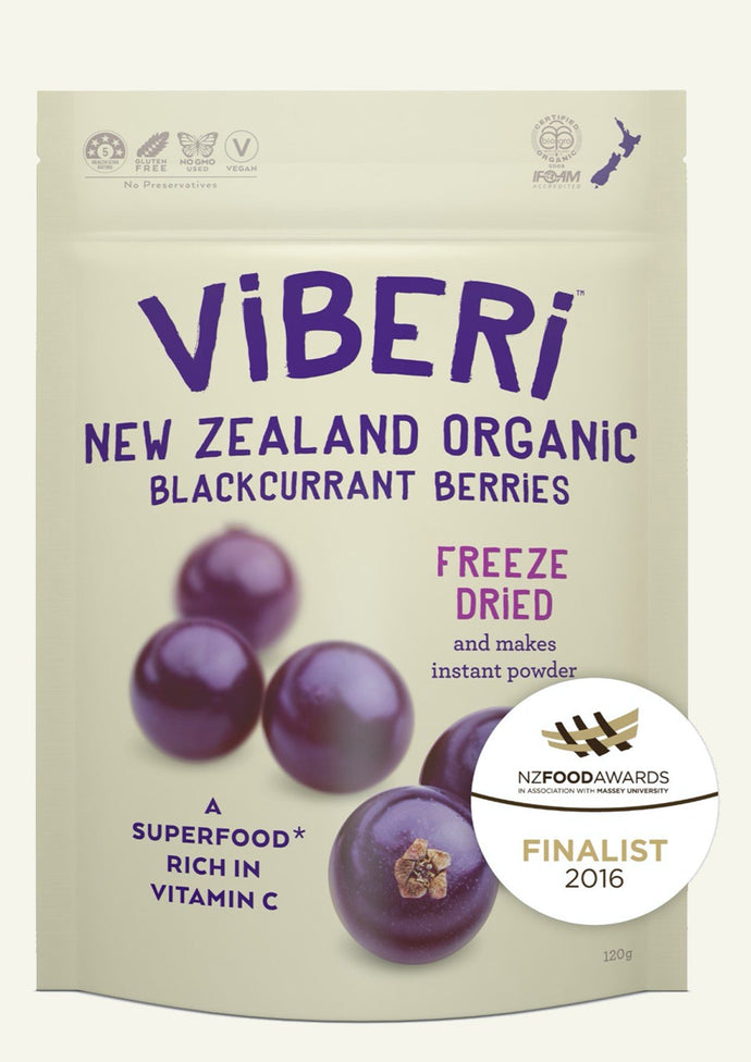 Viberi - Freeze Dried Blackcurrent Berries - 40g